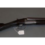 Chas Fletcher Leeds a 12 bore side by side shotgun, with 27" Damascus barrels,