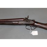 T Conway Manchester a 13 bore side by side hammer shotgun, with 29" Damascus barrels,