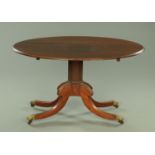 A Victorian mahogany oval table,