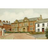 Gillian Duff, "Town Hall, Penrith", signed, watercolour, 9.5 cm x 14.5 cm.