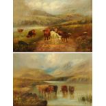 T Souter (19th century Scottish School), a pair of oil paintings on canvas,