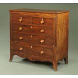 A 19th century mahogany chest of drawers, (possibly Scottish),