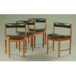 Four 1960's McIntosh teak dining chairs,