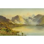 Edward Horace Thompson (1879-1949), a watercolour "Evening Light Buttermere with Honister Crag",
