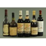 Mixed wines, comprising two bottles of Malaga Solera, 1885 Bodegas Scholtz Hermanos,