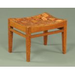 An Arthur Simpson of Kendal stool, oak,