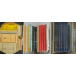 Three boxes of music scores, Music Lovers portfolio and piano and violin music,