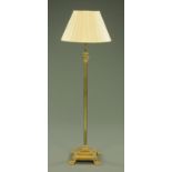 A brass standard lamp, early 20th century,