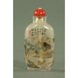 A Chinese interior painted snuff bottle, 20th century,