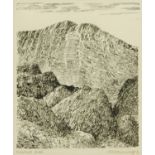 Alfred Wainwright an original pen and ink drawing, "Ullock Pike", 19.5 cm x 16.