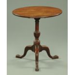 A Georgian mahogany tripod table,