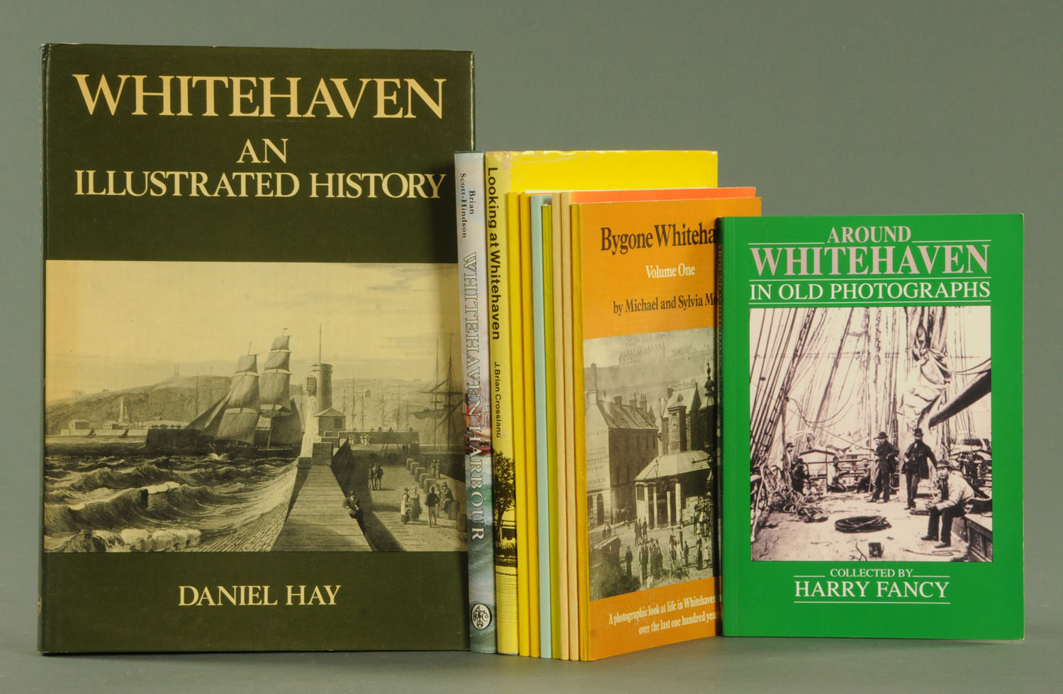 Eleven books about Whitehaven, "Bygone Whitehaven" by Michael & Sylvia Moon, volumes 1,
