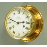 A Schatz Royal Mariner ships clock, two-train with bell. Case diameter 17 cm.