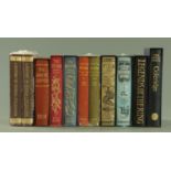 Nine Folio Society books, all in slip cases, some shrink wrapped, "The Gnostic Gospels",