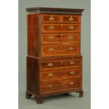 A George III mahogany tallboy,