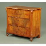 A 19th century mahogany chest of drawers,