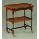 A Mahogany turnover top trolley/card table, 20th century,