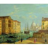 Peter Morgan, oil on board, Grand Canal Venice.