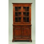 An oak bookcase,