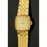 A Tissot ladies 9 ct gold cased wristwatch with 9 ct gold bracelet, Serial No.