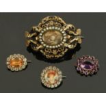 A 19th century in memoriam brooch,