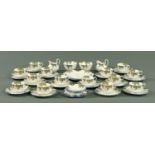 A quantity of New Chelsea "Coraline" pattern tea ware, comprising 14 cups, 17 saucers,