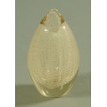 An Italian clear glass vase, mid 20th century,
