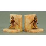 A pair of Art Deco bookends,