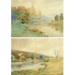 E H Marten, a pair of watercolours "A Glimpse of Ullswater from Pooley Bridge" and companions,