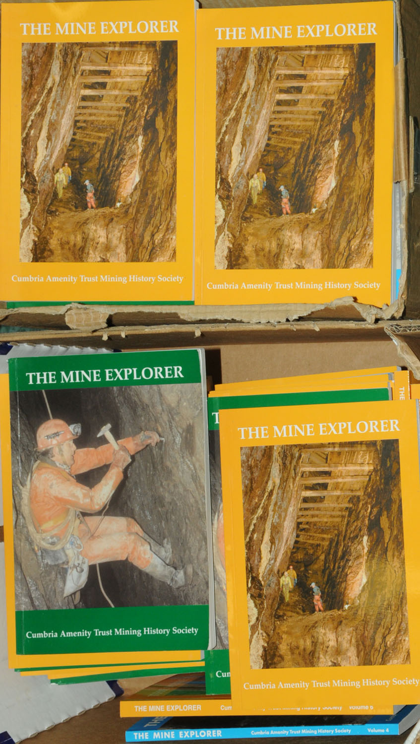 Two boxes of +/- 80 volumes of "The Mine Explorer" volumes 4, 5 and 6.