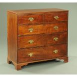 A Georgian mahogany chest of drawers,