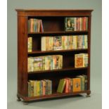 An Edwardian mahogany open bookcase,