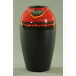 A Poole pottery "Millennium" collection Egyptian vase, designed by Alan Clark with certificate,