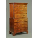 A George III mahogany tallboy,