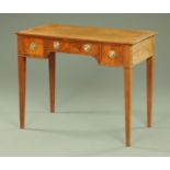 A 19th century mahogany crossbanded writing table,