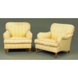 A pair of Howard style armchairs, by Edward Ferrell Limited,