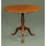 A George III mahogany tripod table,