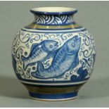 A Bornholm stoneware vase, early 20th century,