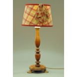 A mahogany table lamp,