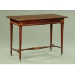 An Edwardian inlaid mahogany side or centre table,
