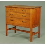 An Arthur Simpson of Kendal chest of drawers, with original Rathbone handles and lock escutcheons.