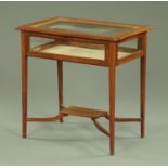 An Edwardian boxwood strung bijouterie table,