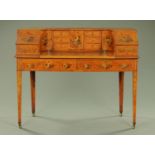 An Edwardian painted satinwood Carlton House desk,