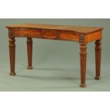 A Georgian mahogany convex fronted serving table,