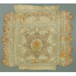 An Edwardian embroidered bedspread,