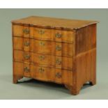 A 19th century Dutch oak chest of drawers,