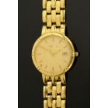 A Tissot ladies 18 ct gold cased wristwatch, with 18 ct gold strap, quartz,