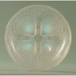 A Lalique Coquilles bowl, opalescent etched R Lalique France to the underside. Diameter 23.