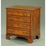 A 19th century oak and mahogany crossbanded chest of drawers,