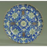 A Chinese dished plate, Tongzhi period,